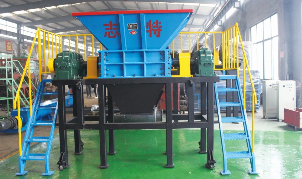 Heavy Duty Coconut Husk/Tyre/Scrap Metal/Plastic Shredder Double Shaft Crusher