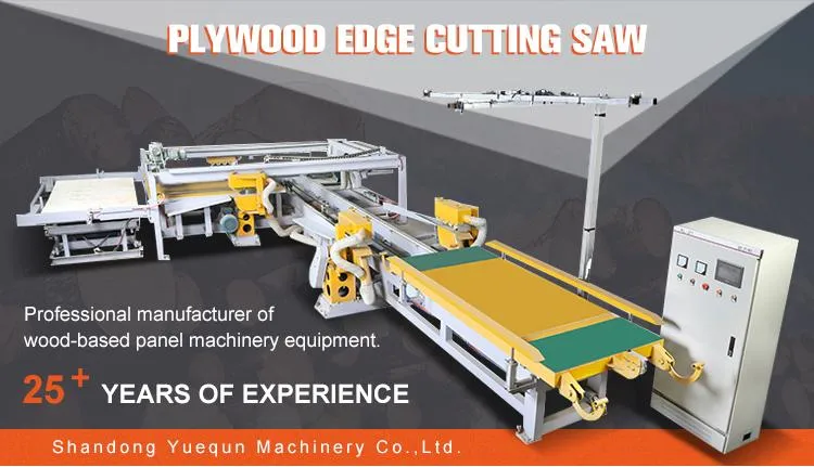 Woodworking Machinery Plywood Wood Panel 4 Four Side Trimming Cutting Edge Saw with Siemens PLC