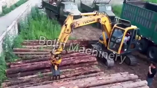 Cat 굴삭기 회전 목재 스톤 그래플 굴삭기 회전 그래버